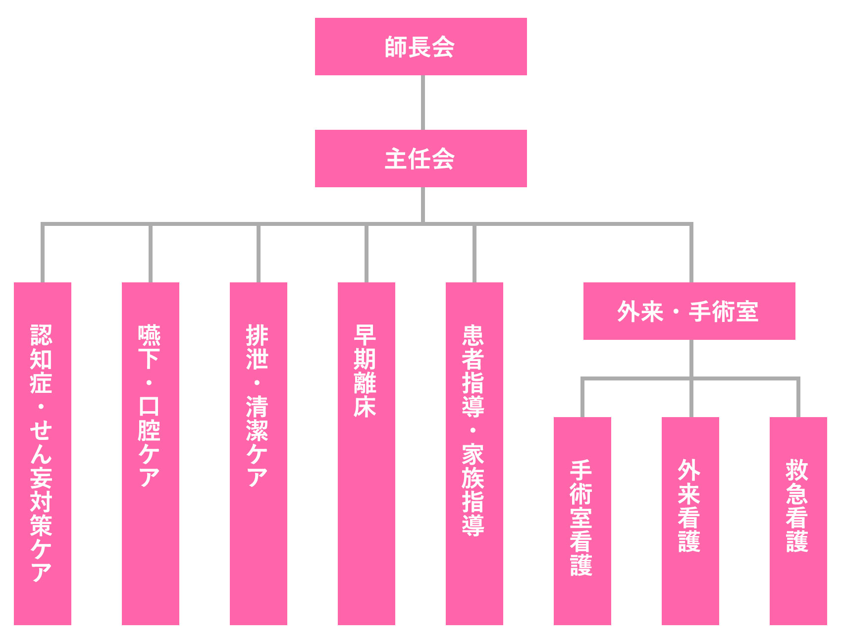 看護部ケアチーム組織図